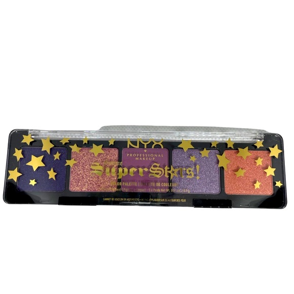 NYX Other - NYX Gimme Super Stars face makeup pressed pigment compact 5 colors Crystal Flex